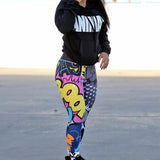 CHRLEISURE Women Digital Printing Leggings Workout Leggings High Waist Push Up Leggins Mujer Fitness Leggings Women'S Pants