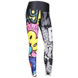 CHRLEISURE Women Digital Printing Leggings Workout Leggings High Waist Push Up Leggins Mujer Fitness Leggings Women'S Pants