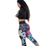 CHRLEISURE Women Digital Printing Leggings Workout Leggings High Waist Push Up Leggins Mujer Fitness Leggings Women'S Pants