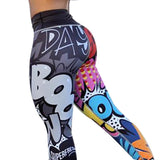CHRLEISURE Women Digital Printing Leggings Workout Leggings High Waist Push Up Leggins Mujer Fitness Leggings Women'S Pants
