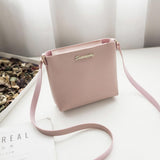 Solid Zipper Handbag